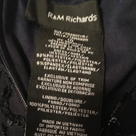 R&M Richards Sequin Godet Mother of the Bride Gown - Picture 9 of 13